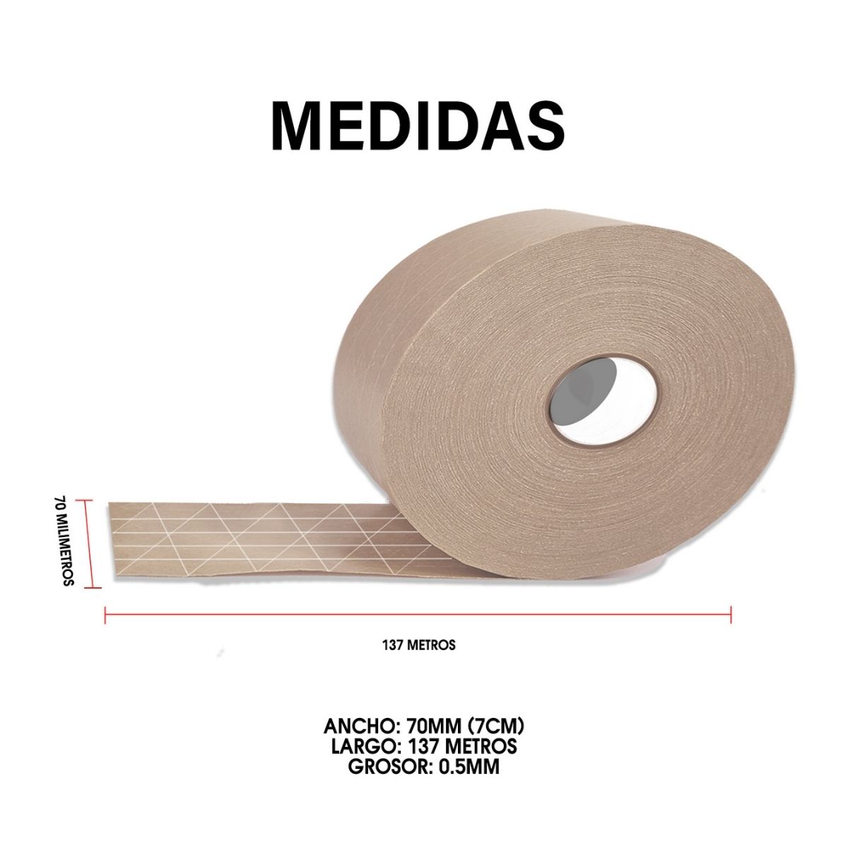 Cinta Gorila Kraft Reforzada - 70mm x 137m - Image 2